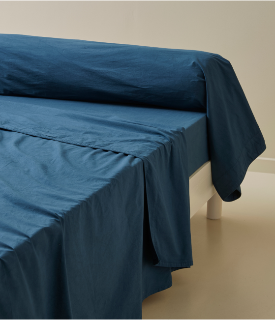 Taie Traversin percale lavée Encre