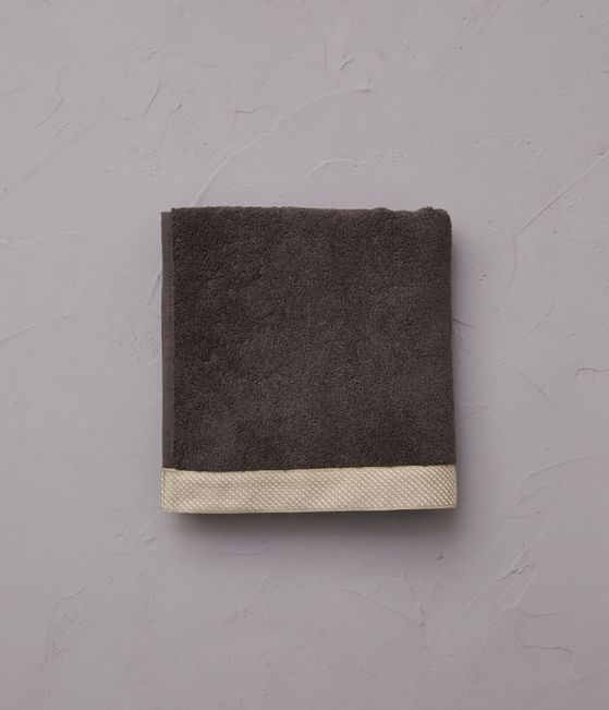 Serviette fantaisie Rizière terre brune 50x100 cm
