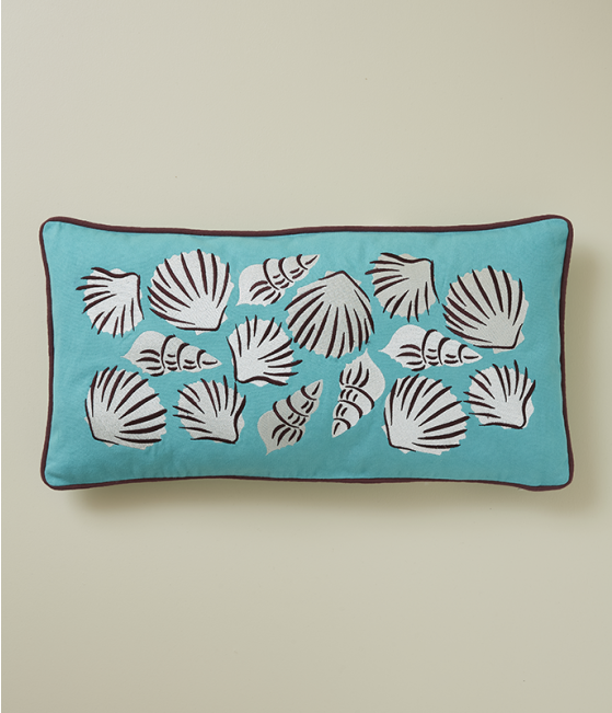 Housse coussin Baléares turquoise