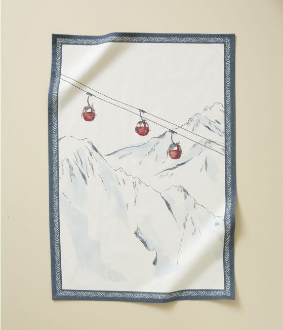 Printed kitchen towel Rdv au sommet