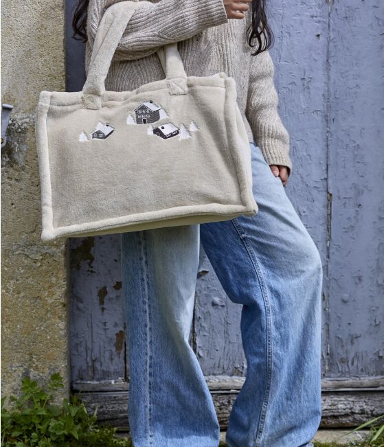 Tote bag Au coeur de la vallée beige