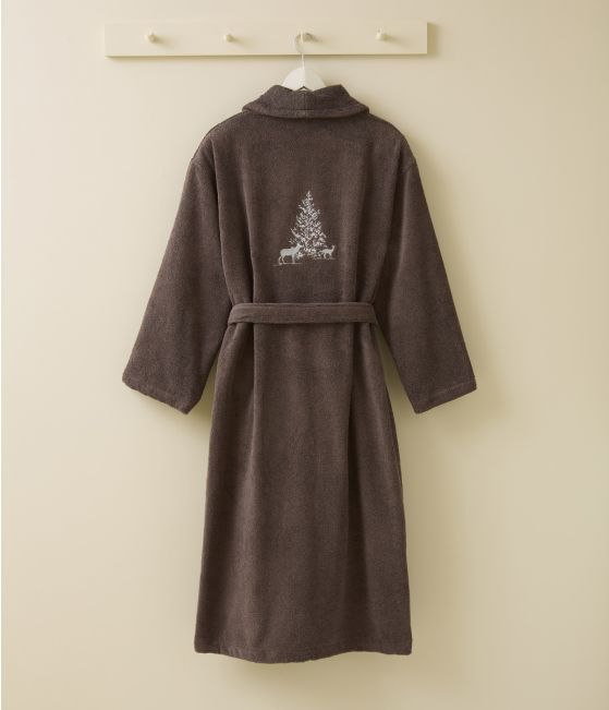 Embroidered Unisex Bathrobe Trésor des forêts