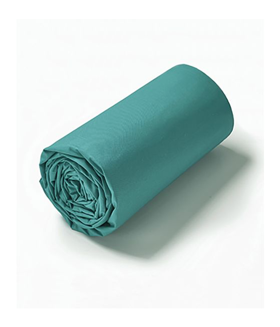 Drap housse percale vert émeraude