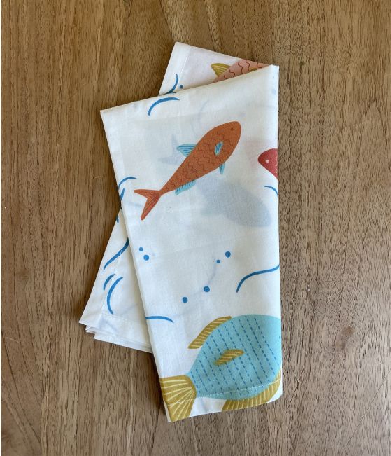 Serviette de table Grand bain imprimé