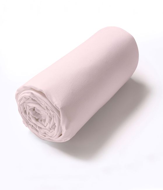 Drap housse coton rosa