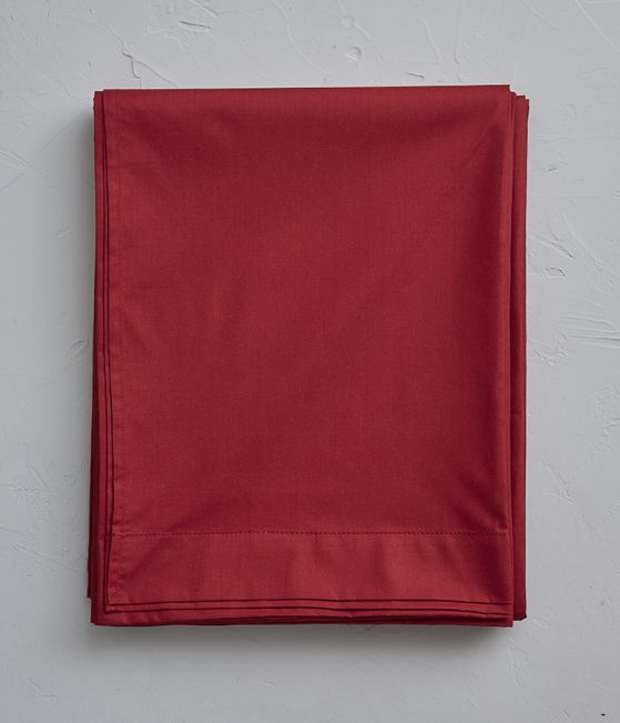 Drap percale rouge massaï 180x290 cm