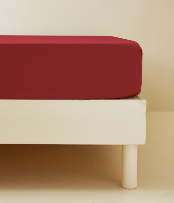 Drap housse percale griotte