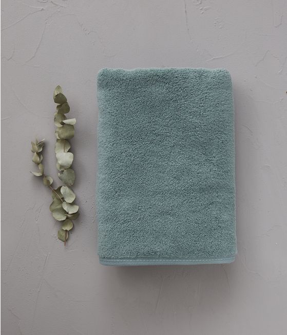 Drap de bain Soft vert cèdre 100x150 cm
