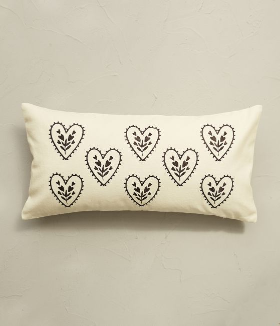 Housse coussin Bonheur mascarpone 30x60 cm