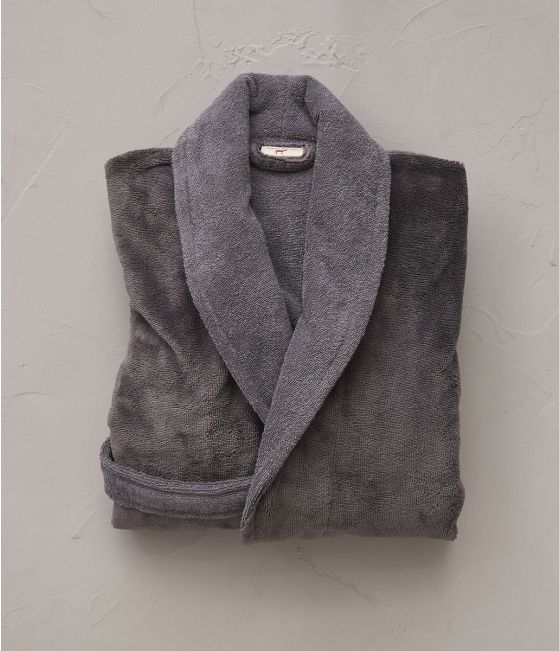 Robe de chambre bi-matière homme Gris