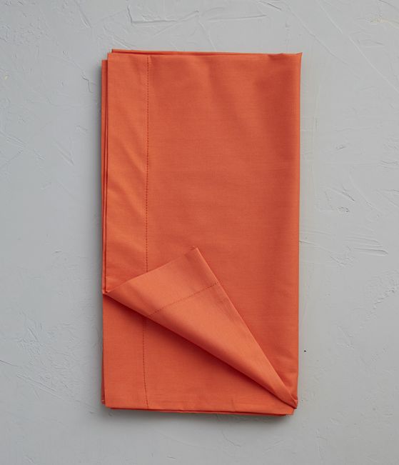 Taie de traversin percale orange étincelle