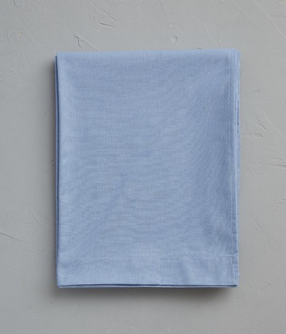 Drap coton bleu Belle île 180x290 cm