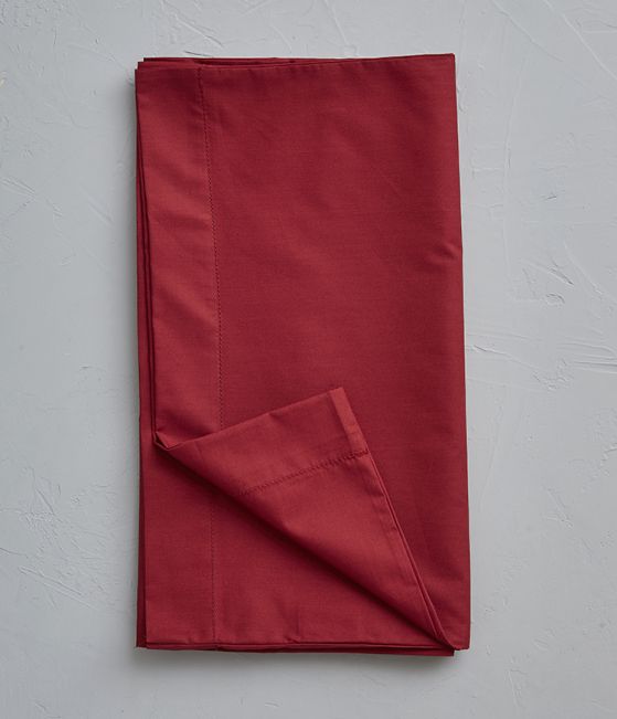 Taie de traversin percale rouge massaï