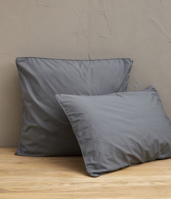 Percale lavée Gris pavé