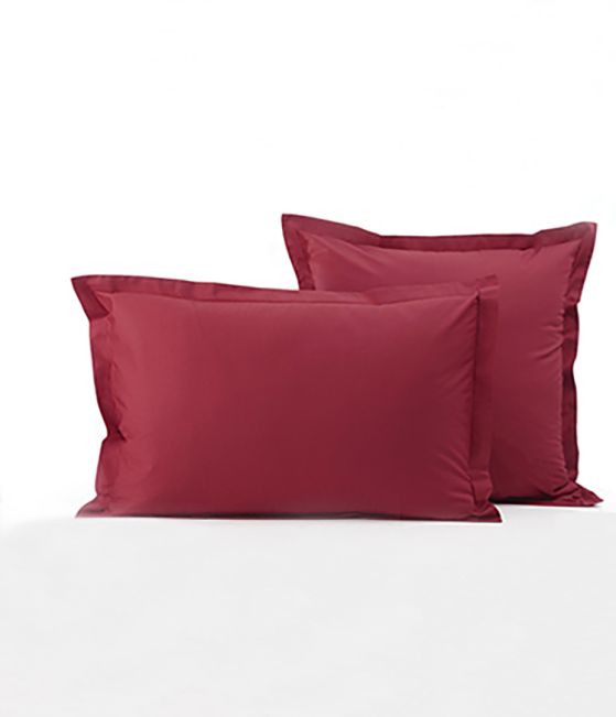 Taie d'oreiller percale rouge fétiche