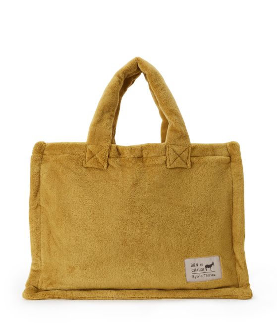 Tote bag polaire jaune