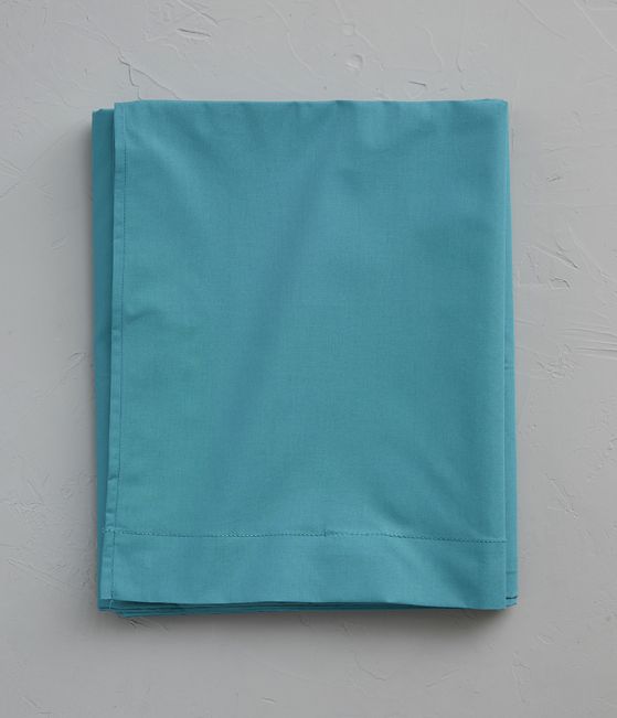 Drap plat percale vert émeraude 180x290 cm