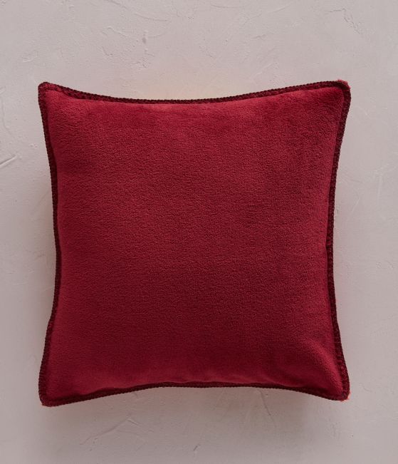 Housse de coussin bicolore polaire 40x40 cm