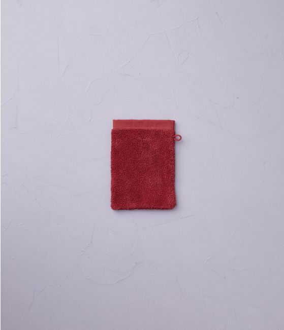 Gant de toilette Cimes rouge