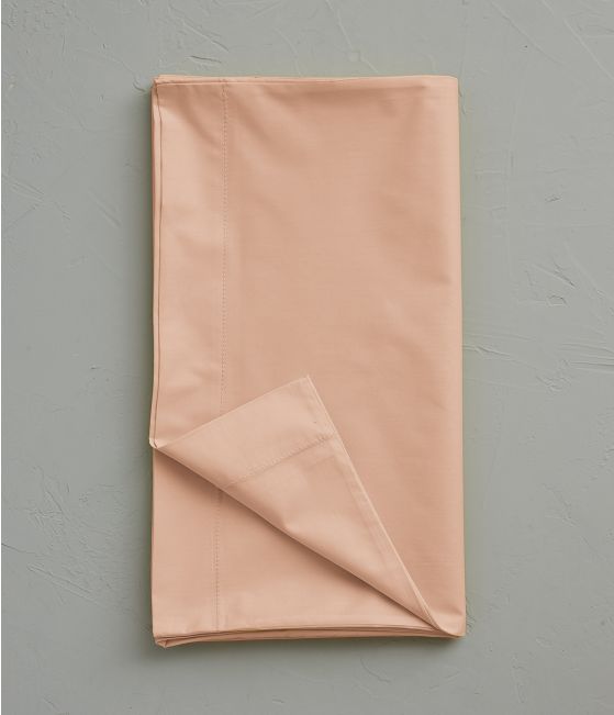 Taie de traversin percale Rose pêche