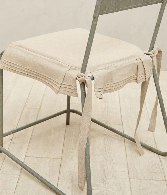 Galette de chaise beige sable