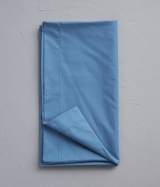 Taie de traversin percale bleue vague