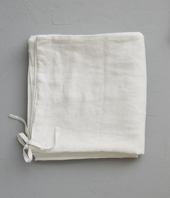 Housse de couette lin blanc