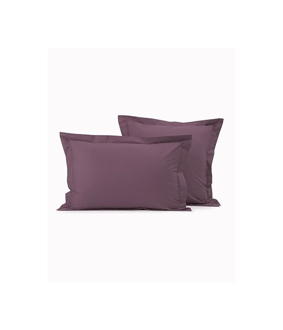 Taie d'oreiller coton violet raisin