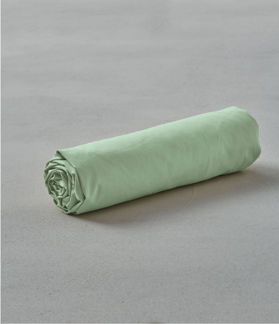 Drap housse TPR lit articulé coton Vert romarin