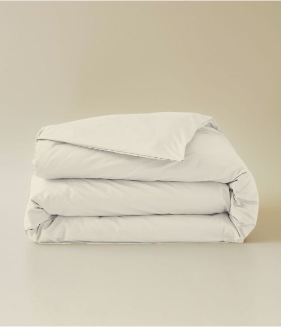 Housse de couette percale beige pashmina