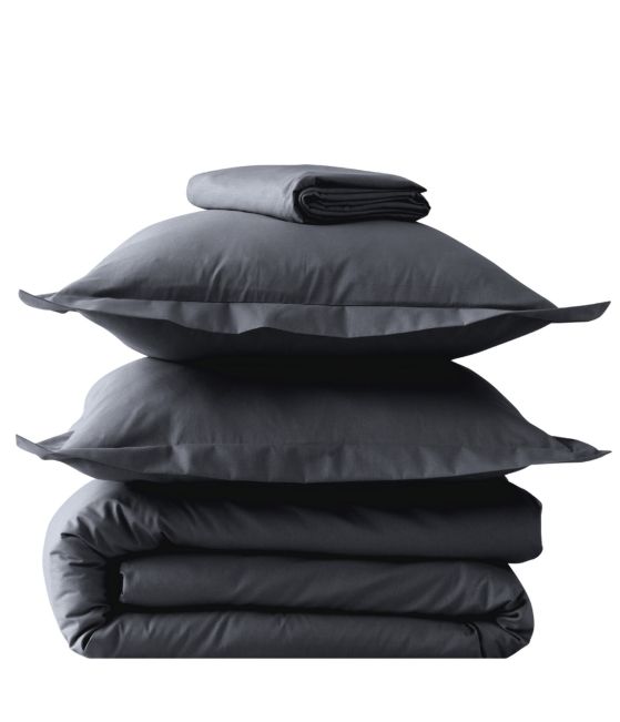 Parure de lit Percale Pierre bleue