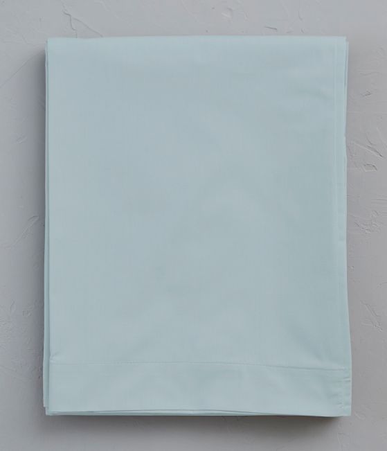 Drap percale bleu givré