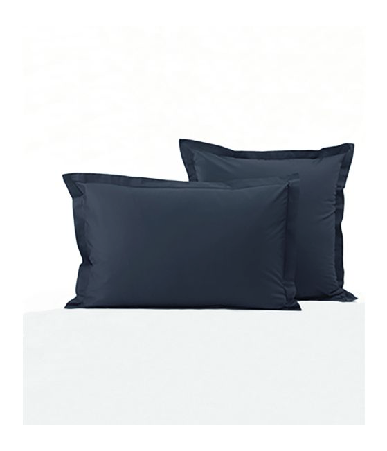 Taie d'oreiller percale pierre bleue