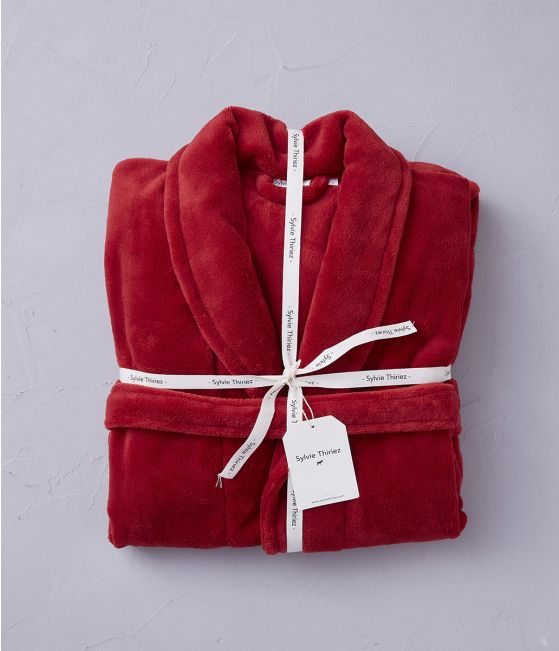 Robe de chambre polaire enfant Rouge amour