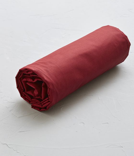 Drap housse percale rouge massaï