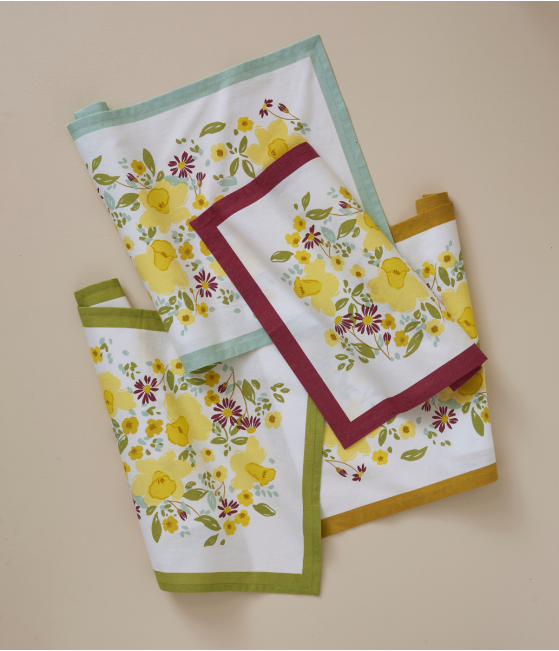 Lot de 4 sets de table Printemps