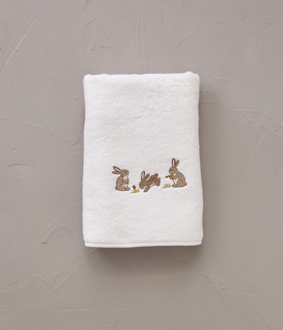 Drap de bain Mon petit lapin 60x120 cm