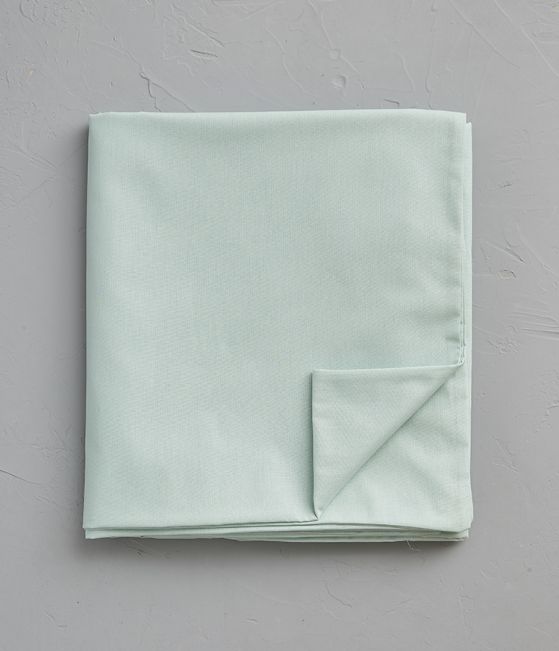 Drap coton vert fleur d'amandier 180x290 cm