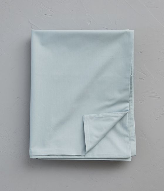 Housse de couette percale bleu givré