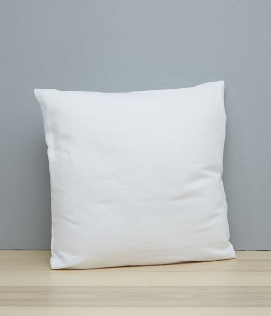 Sous taie MOLLETON, blanc, forme sac avec rabat, 210 g/m², 60x60 cm