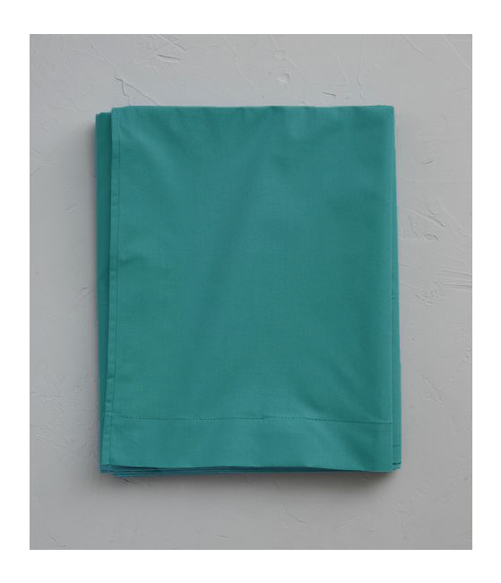 Drap plat percale vert émeraude 180x290 cm