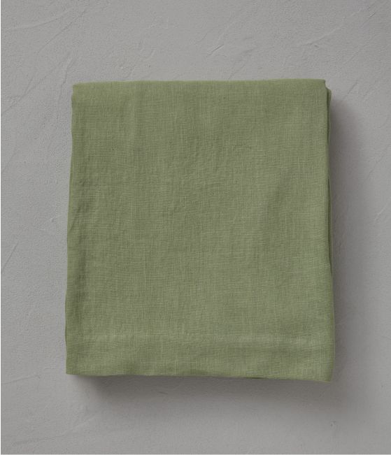 Drap en lin stone washed Vert jade