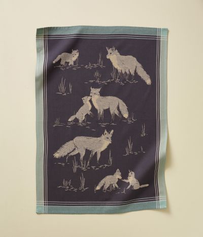 Jacquard Tea towel La vie des plaines taupe
