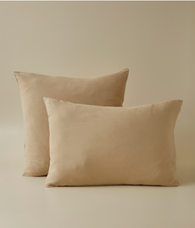 Taie d'oreiller Naturel lin lyocell
