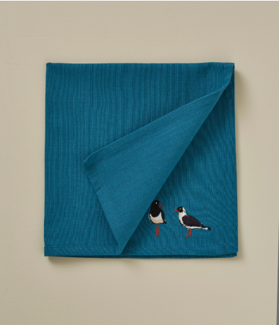 Serviette de table Marée basse brodé