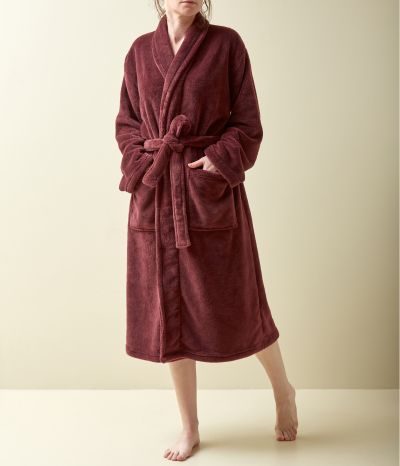 Polar dressing gown aubergine