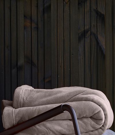 Couverture polaire taupe