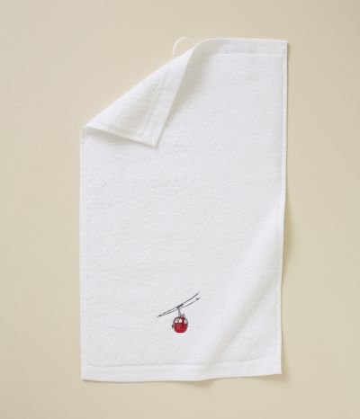 Embroidered Guest Towel Rdv au sommet blanc