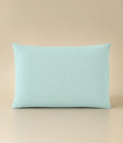 Taie d'oreiller percale mémoire de forme Bleu givre
