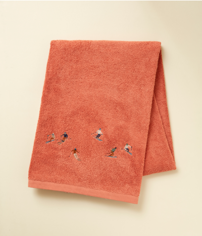 Drap de bain 100x150 fantaisie Après-ski rose thé